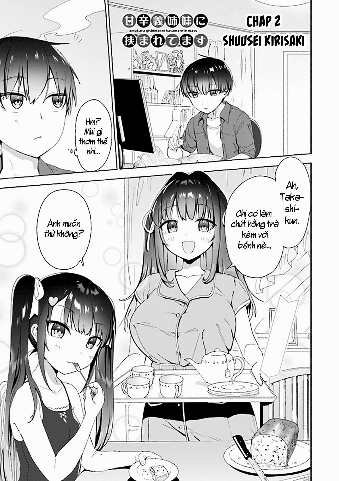 Amakara Gishimai Ni Hasamarete Masu [Update Chap 2 ] - Trang 1